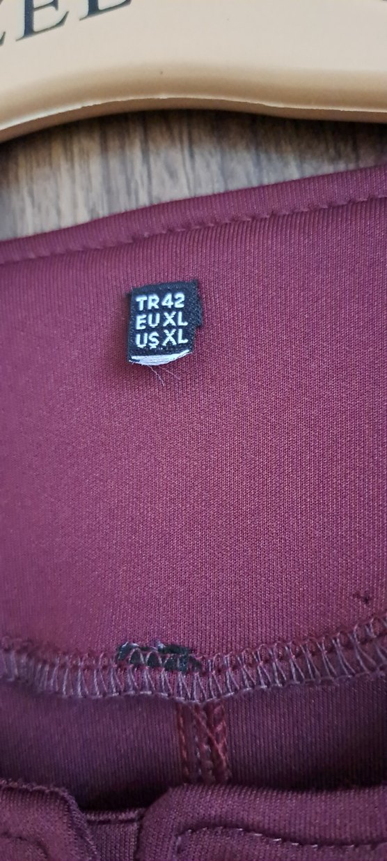 Bordo Uzun Düğmeli Kadın ikili takım - Görsel 3