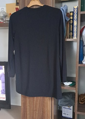 Siyah Pul Detaylı Uzun Kollu Kadın Tunik - Görsel 5