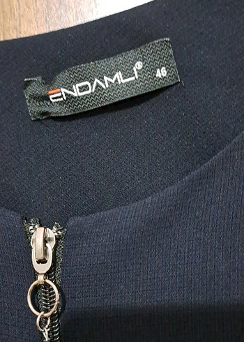 Fermuarlı Lacivert Uzun Kadın Ferace - Görsel 5