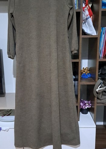 Kahve Uzun Kadın FERACE Fermuarlı Rahat Kesim - Görsel 4