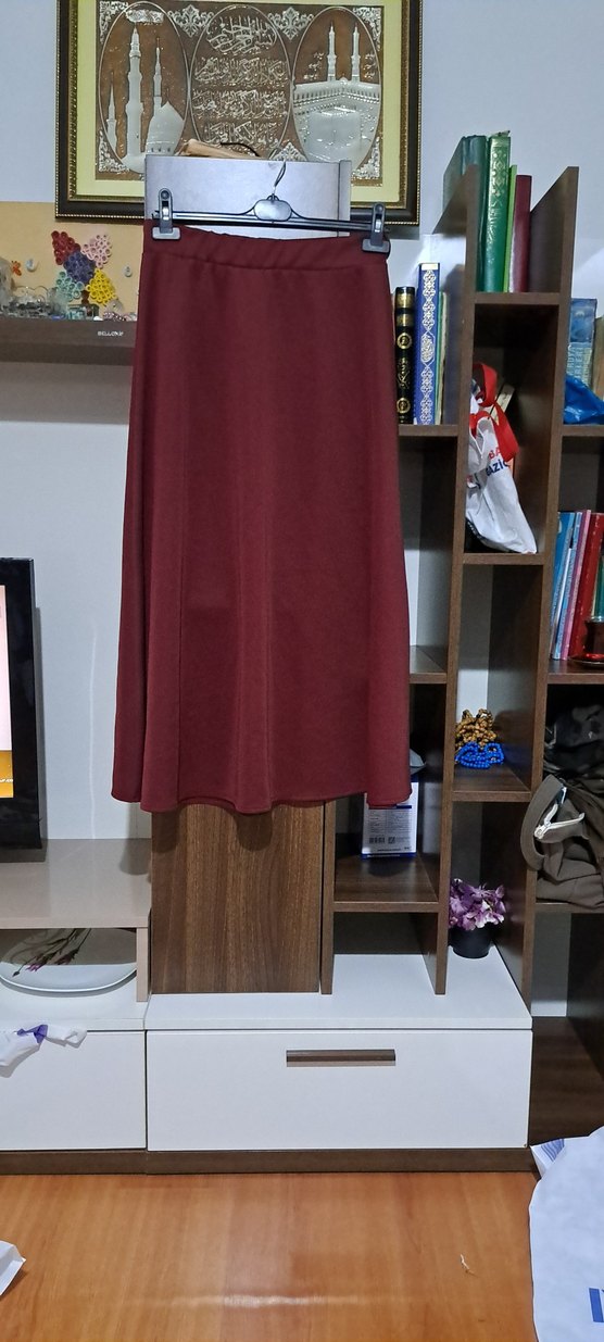 Bordo Uzun Kollu Düğmeli Kadın ikili takım - Görsel 5