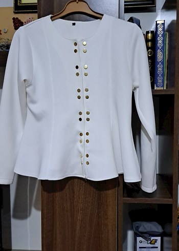 Düğmeli Beyaz Kadın Bluz ikili takım 
ETEK BEL 36
BOY 95 - Görsel 3