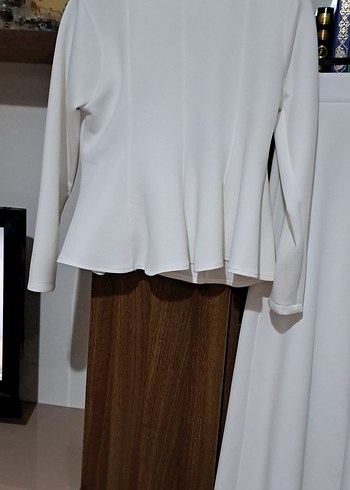 Düğmeli Beyaz Kadın Bluz ikili takım 
ETEK BEL 36
BOY 95 - Görsel 4