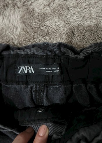 Zara mom jean büzgü detaylı - Görsel 3