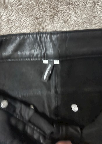 CalzedoniaSiyah Deri Kadın Pantolon - Görsel 2