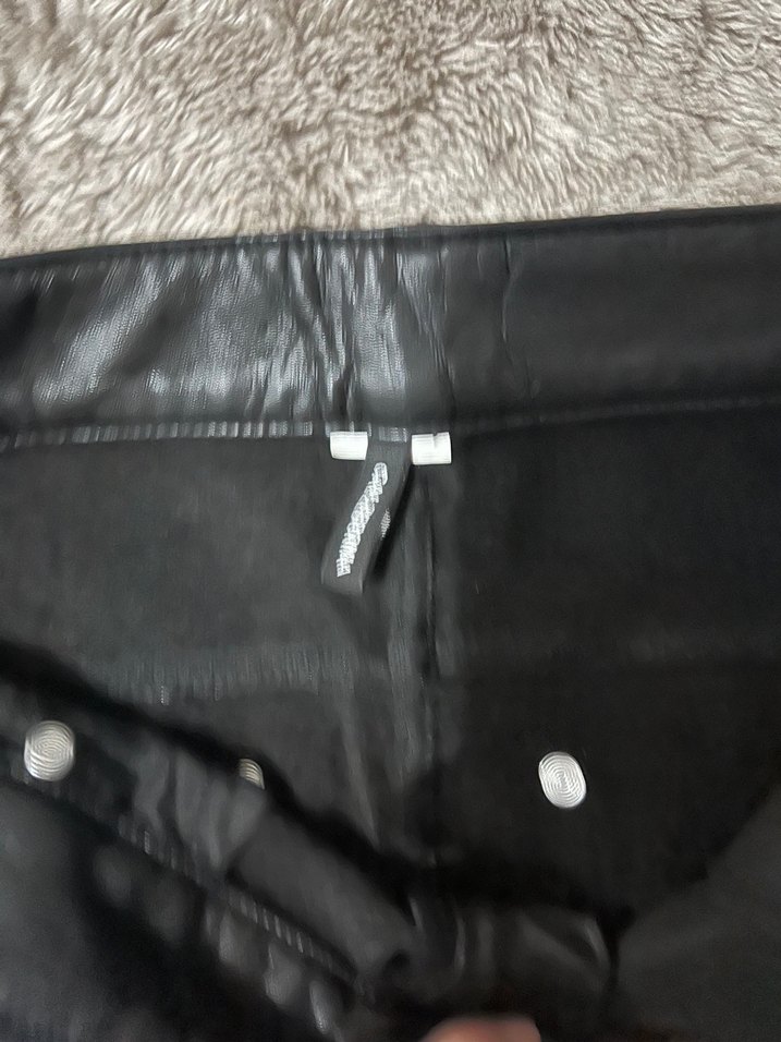 CalzedoniaSiyah Deri Kadın Pantolon - Görsel 2