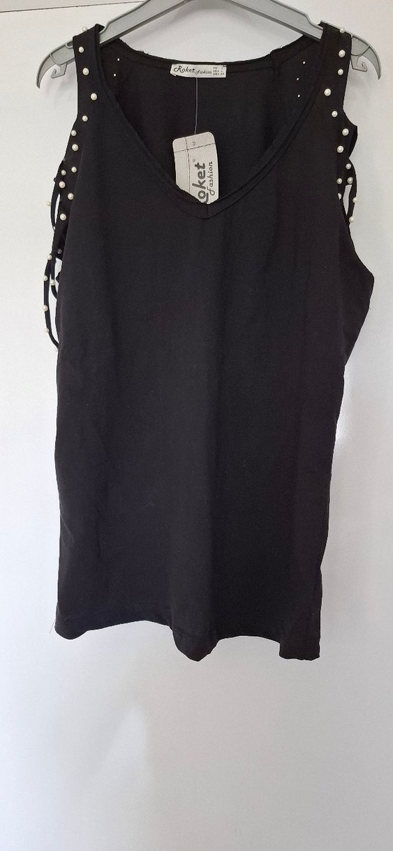 Siyah   Gotik bluz - Görsel 5