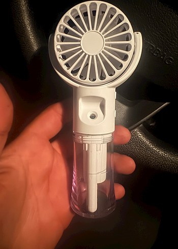 USB Şarjlı Boyun Askılı Mor Mini Vantilatör - Görsel 3