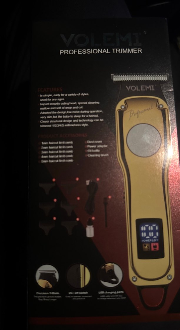 Altın Renkli Profesyonel Elektrikli Saç Kesme Makinesi - Görsel 2