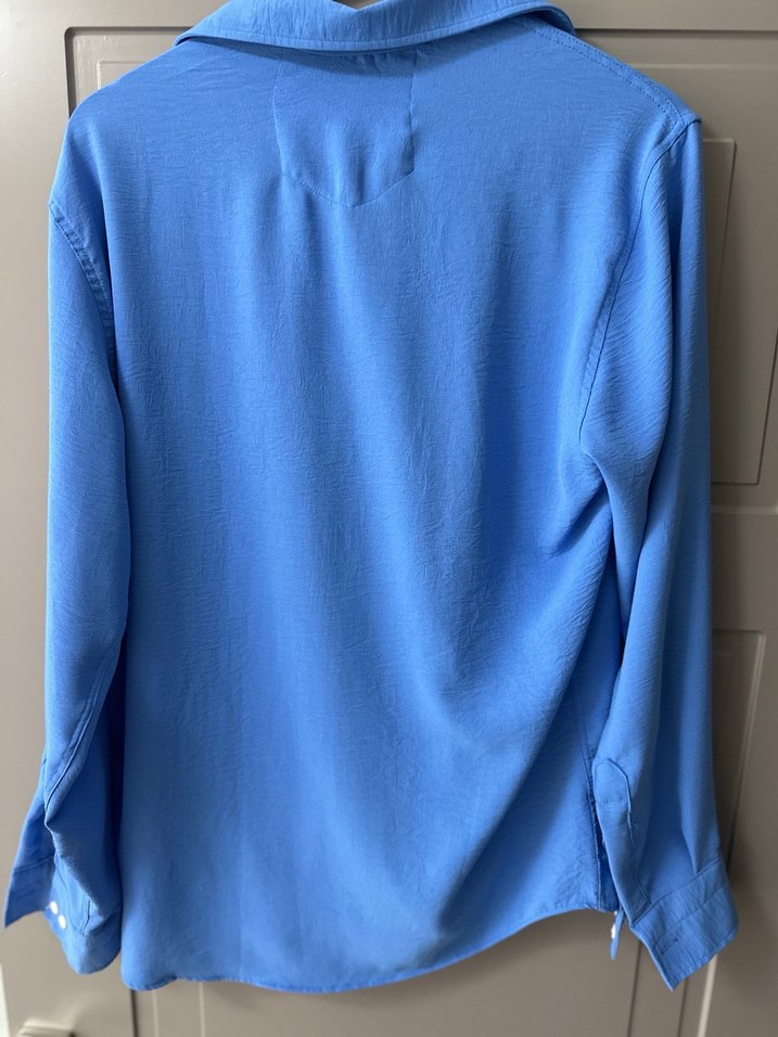 Mavi erkek Gömlek - Görsel 4