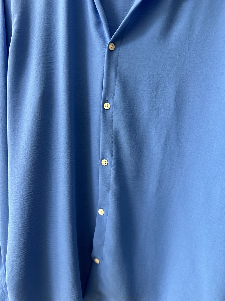 Mavi erkek Gömlek - Görsel 3