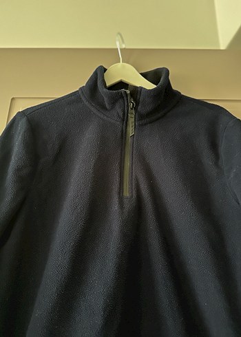 Erkek Lacivert Yarım Fermuarlı Polar - Görsel 2