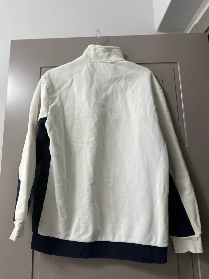 Yarım Fermuarlı Yüksek Yaka Baskılı Sweatshirt - Görsel 4