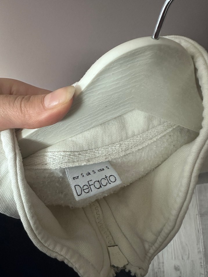 Yarım Fermuarlı Yüksek Yaka Baskılı Sweatshirt - Görsel 3