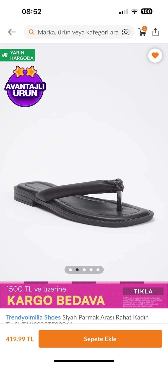 Siyah Tokalı İnce Topuklu Kadın Terlik - Görsel 2