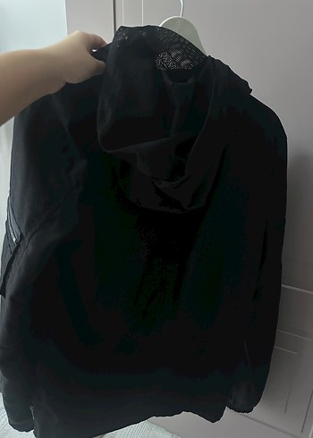 Siyah Kapüşonlu Fermuarlı erkek Ceket - Görsel 4