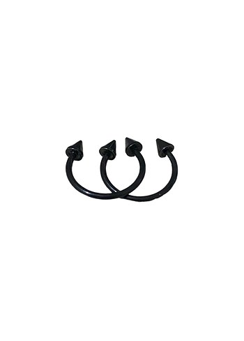 Siyah Mini Rock Punk Kemerli Küpe - Görsel 4