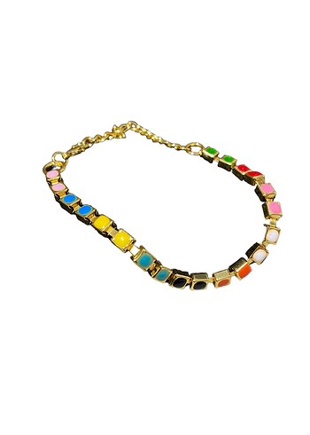 Renkli Zincir Detaylı Kadın Bileklik - Görsel 2