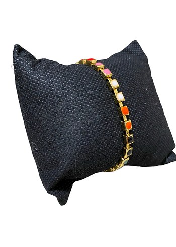 Renkli Zincir Detaylı Kadın Bileklik - Görsel 6