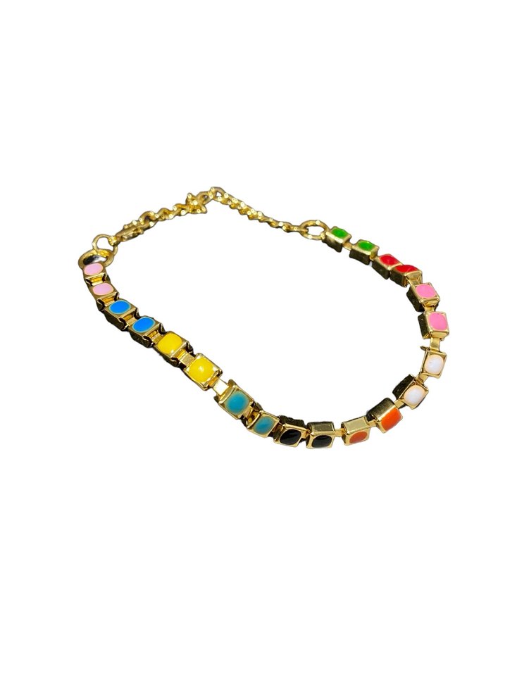 Renkli Zincir Detaylı Kadın Bileklik - Görsel 2