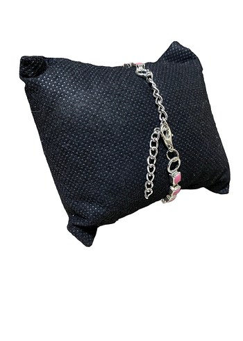 Renkli Zincir Detaylı Pembe Punk Bileklik - Görsel 6