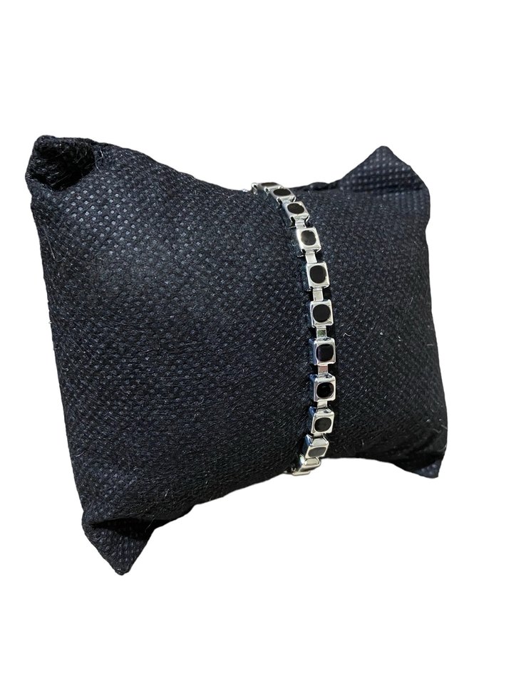 Zincir Detaylı Siyah Minimalist Kadın Bileklik - Görsel 5