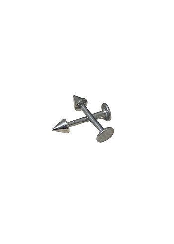 Minimalist Gri Altın Metalik Punk Piercing - Görsel 3
