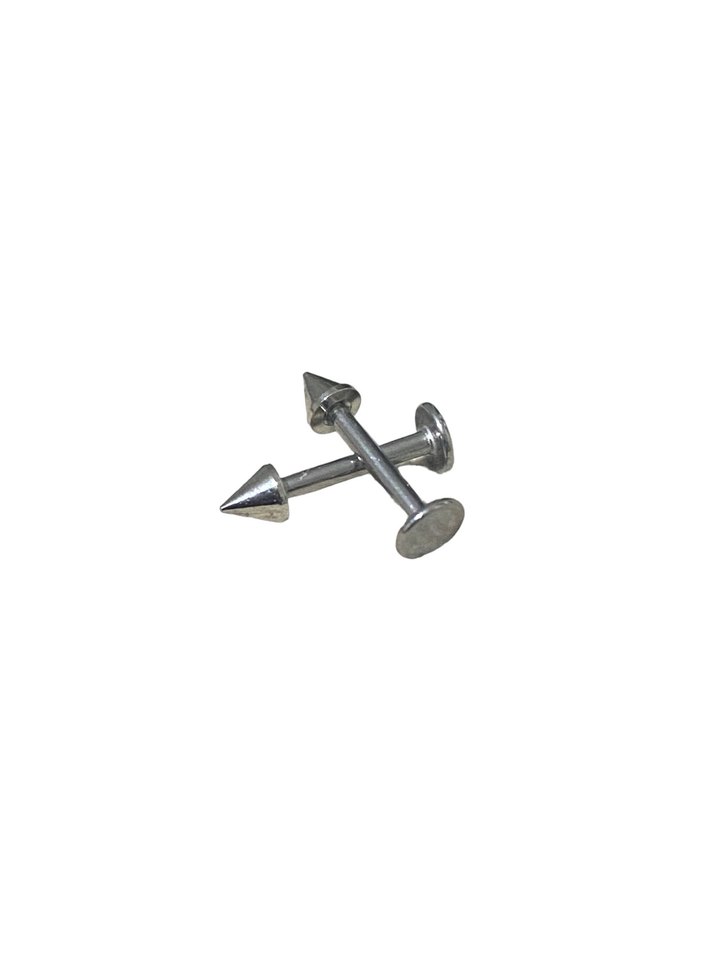 Minimalist Gri Altın Metalik Punk Piercing - Görsel 3