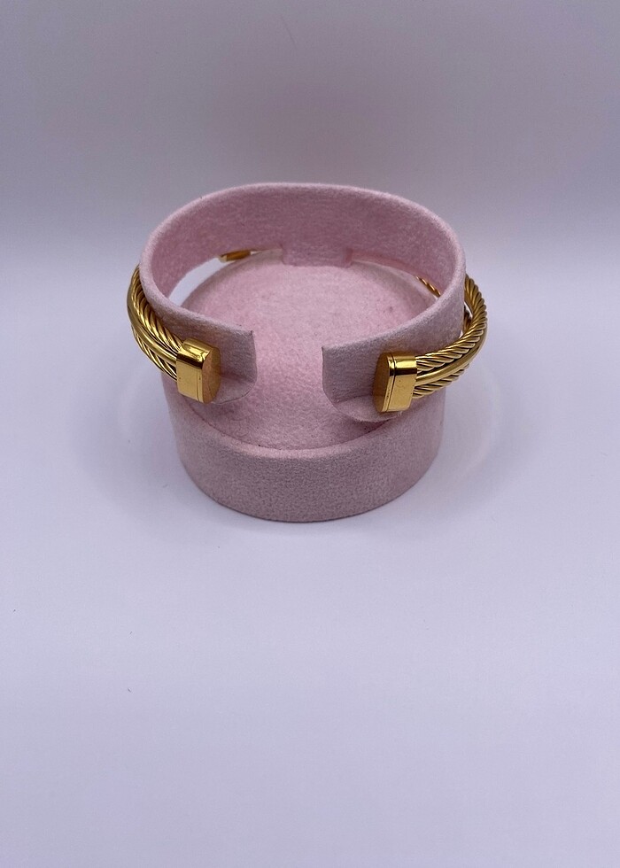 Zirkon Taşlı Çelik Kelepçe - Görsel 4