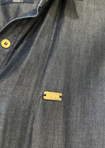 U.S Polo Assn. U.S. Polo Assn. Gri Denim Erkek Gömlek