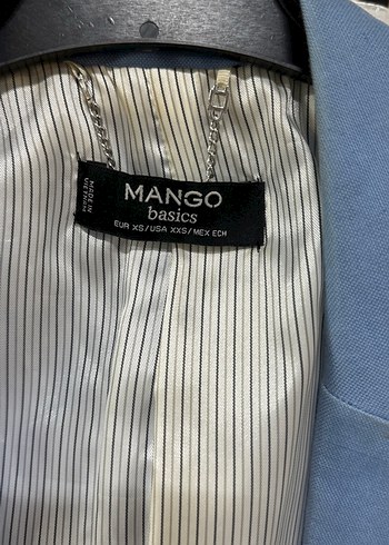 Mango Zincir Detayli Kadin Mavi Blazer
