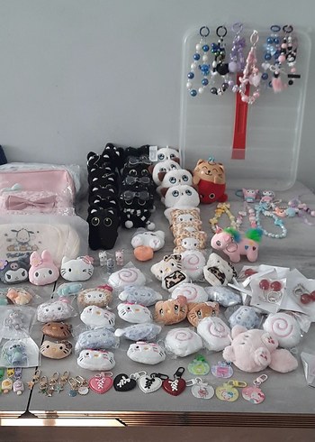 Beden çeşitli Renk çanta charm peluş anahtarlık çanta süsü kalemlik kalem kutusu