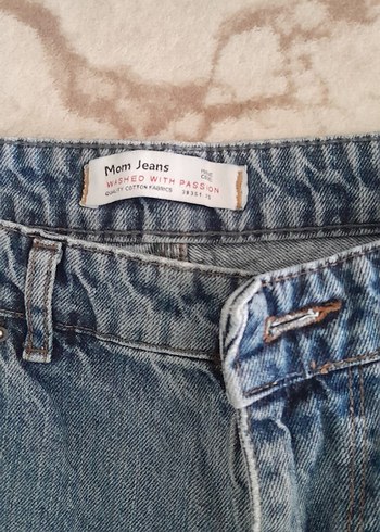 Diğer Gri Mavi Loose Fit Kadın Denim Pantolon