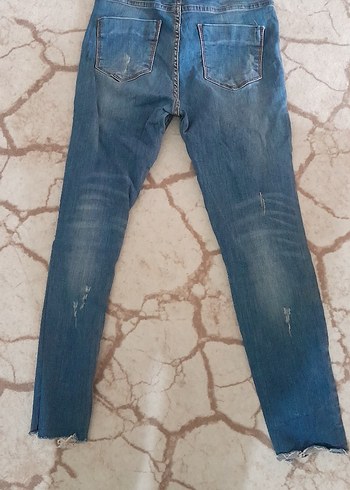 27 Beden Kadın Mavi Rahat Kesim Kot Pantolon