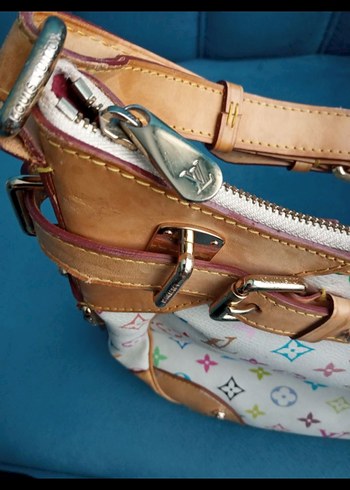 Renkli Baskılı Deri Kadın Çanta - Görsel 8