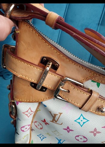 Renkli Baskılı Deri Kadın Çanta - Görsel 6