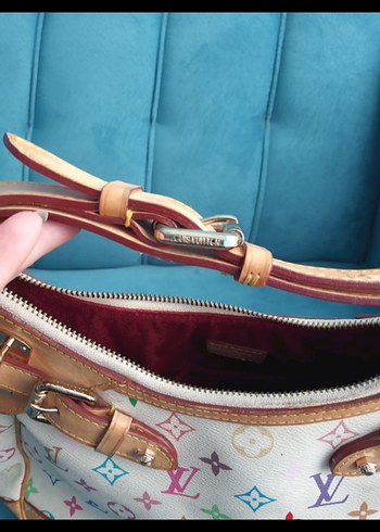 Renkli Baskılı Deri Kadın Çanta - Görsel 4