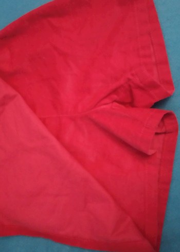 Kız Çocuk Kırmızı Kadife Şort Etek - Görsel 2