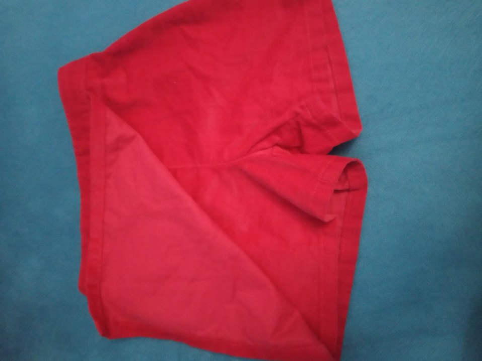 Kız Çocuk Kırmızı Kadife Şort Etek - Görsel 2