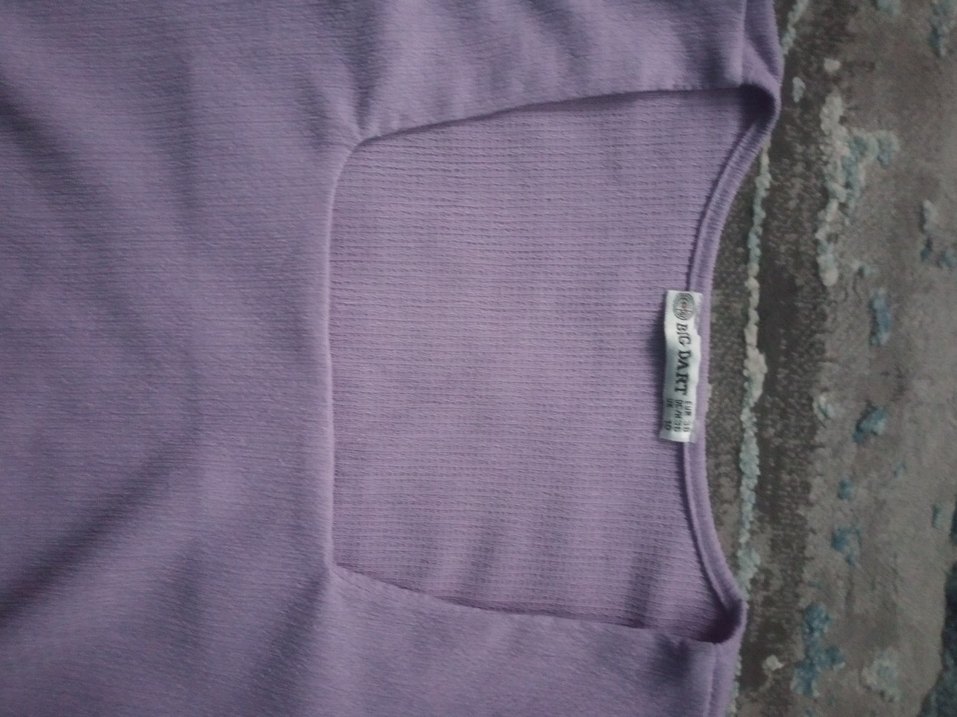 Mor Kısa Kollu Kadın Bluz 38 bedene uyumlu - Görsel 2