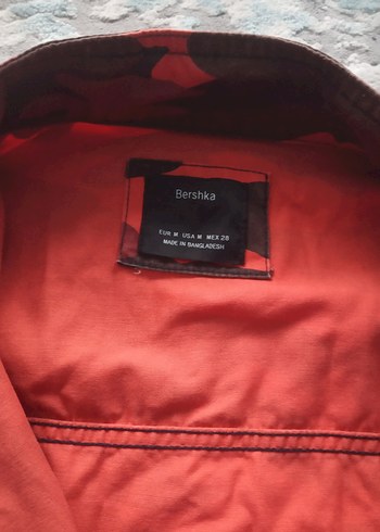 Kırmızı Kamuflaj Kemerli Kısa Kadın Ceket - Görsel 3