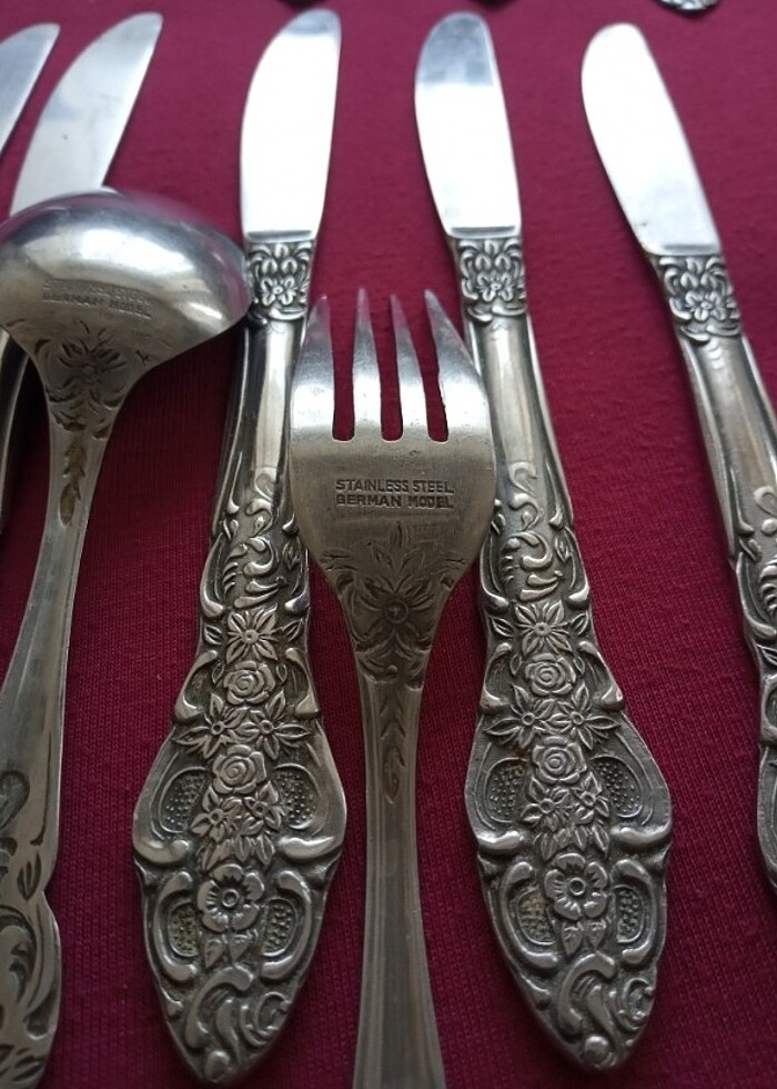 Vintage German çatal kaşık bıçak - Görsel 3