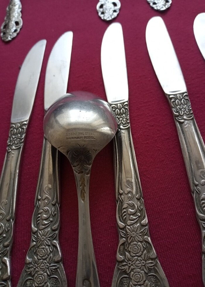 Vintage German çatal kaşık bıçak - Görsel 4