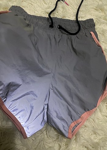 parlak mini spor şort - Görsel 2