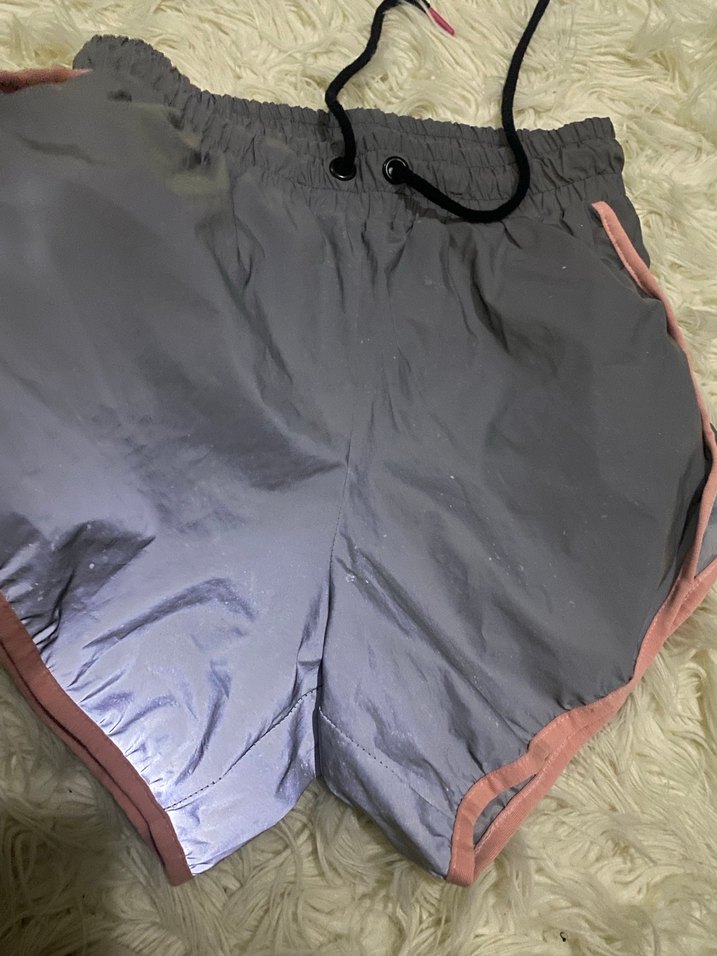 parlak mini spor şort - Görsel 2