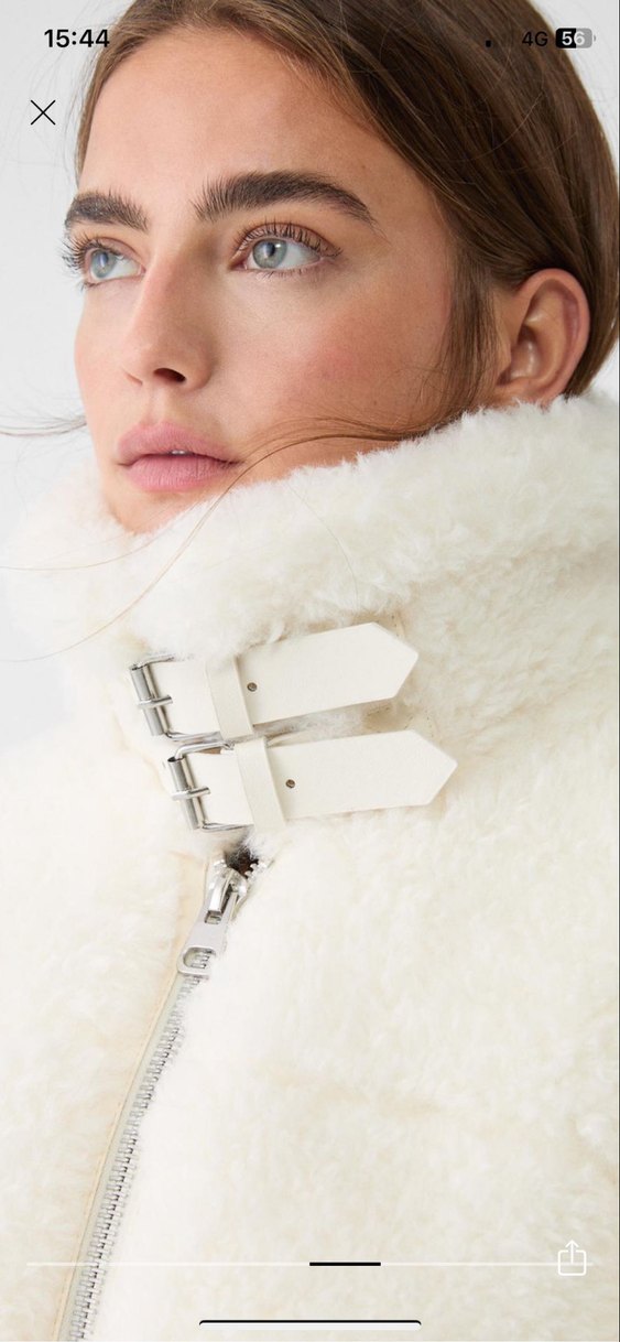 stradivarius beyqz peluş kürk - Görsel 5