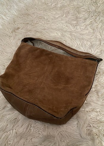 Kahverengi Süet Çanta - Görsel 4