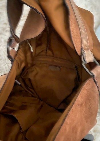 Kahverengi Süet Çanta - Görsel 6