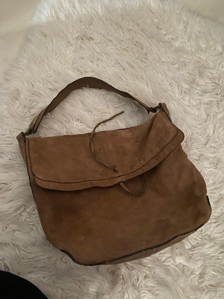 Kahverengi Süet Çanta - Görsel 3