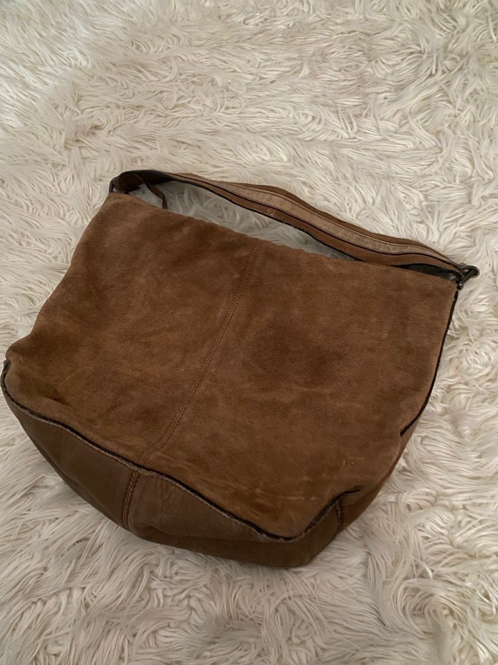 Kahverengi Süet Çanta - Görsel 4